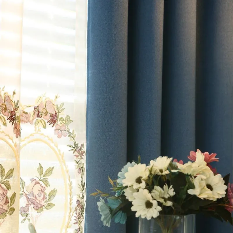 

Latest Soild Deep Navy Blackout Curtain Room Darkening Grommet / Hooks Top / Pull Pleat Tap Window Curtain for Men Bedding Room