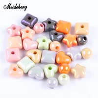 acrylic star square heart round charms beads uv bright oil half hole gradient color diy hair ring handmade jewellery accessories