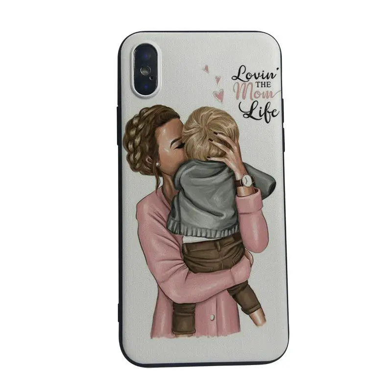 Чехол для телефона MaiYaCa Mom and baby iphone 5 5s SE 6s 6 plus 7 8plus 8 X XS XR XSMAX силиконовый чехол