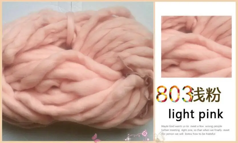 250 г/лот Толстая шерстяная пряжа для вязания крючком, Корейская ручная пряжа для вязания крючком, вязаная шапка, свитер, шерстяная нить ZL6 - Цвет: 803