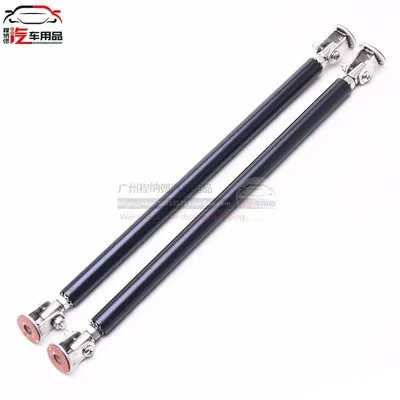 20CM black 2 шт. Универсальный Регулируемый гоночный передний бампер для губ разветвитель штанги стойки для крепления галстука для Audi A4 B6 A3 A6 C5 Q7 A1 A5 A7 A8 - Цвет: 20CM black