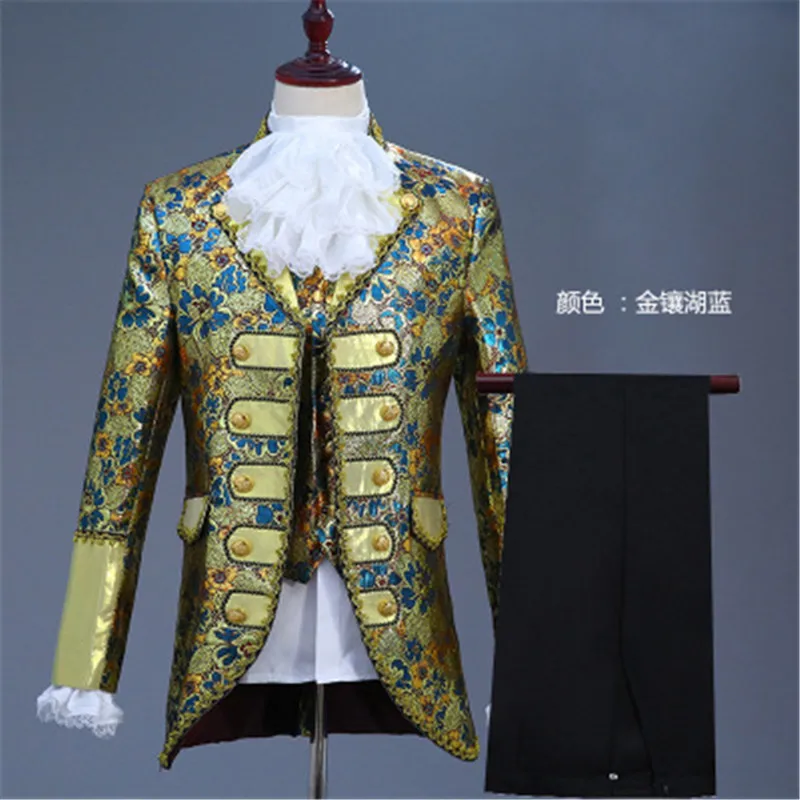 Прямая поставка Модель King Prince костюм эпохи Возрождения Мужское пальто + брюки