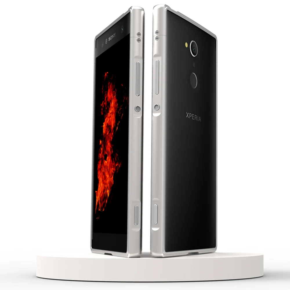 Серебристый Для sony Xperia XA2 чехол sony XA2 funda Роскошный Глянцевый Алюминиевый металлический каркас для sony Xperia XA2 Ультра чехол-бампер Защитная крышка - Цвет: Серебристый