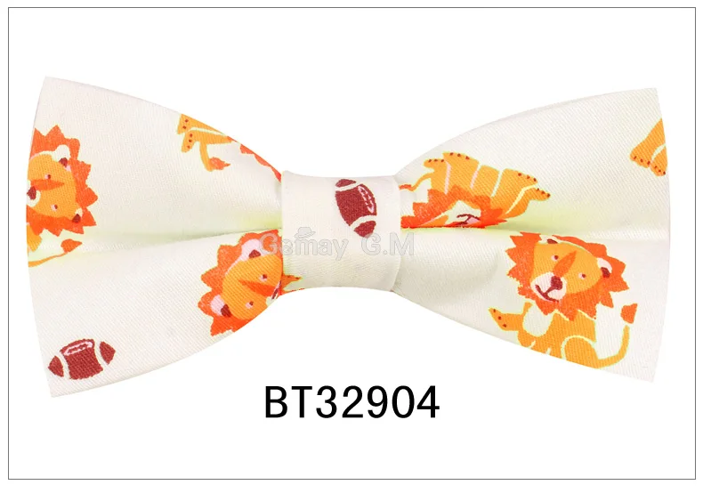 BT32904 Хлопковые мужские повседневные рубашки с животным галстуком-бабочкой, галстуки-бабочки для мужчин и женщин, галстуки-бабочки для взрослых с мультяшным принтом, галстуки-бабочки, свадебные галстуки-бабочки - Цвет: BT32904