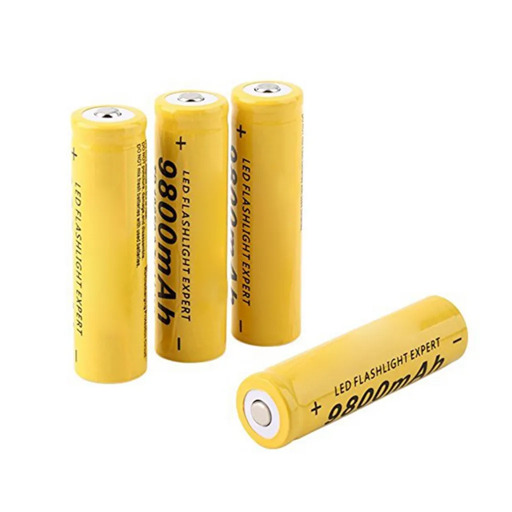 18650 3 7 V 9800mAh ионная аккумуляторная батарея Iithium 4 шт + проводное зарядное
