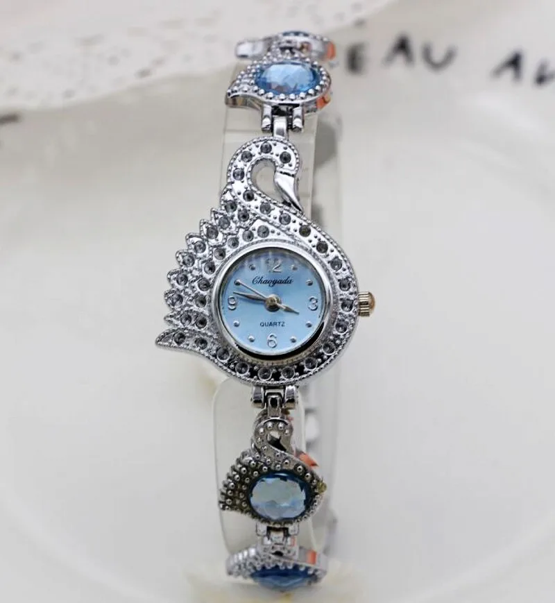 2017 женские наручные часы с лебедем кварцевые аналоговые элегантные кристаллами