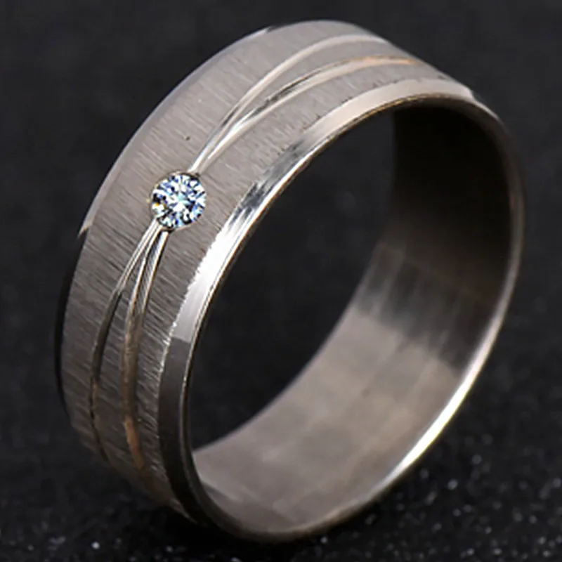 Посеребренная Кольца со стразами полированный белого золота из нержавейки для