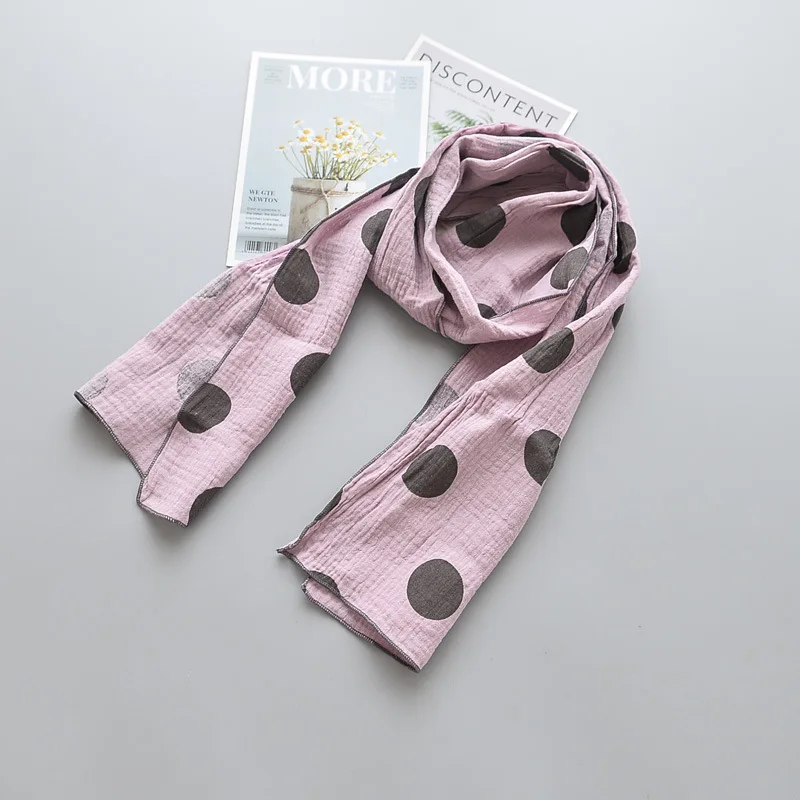 Children's cotton scarf 18 years autumn and winter big wave point warm |