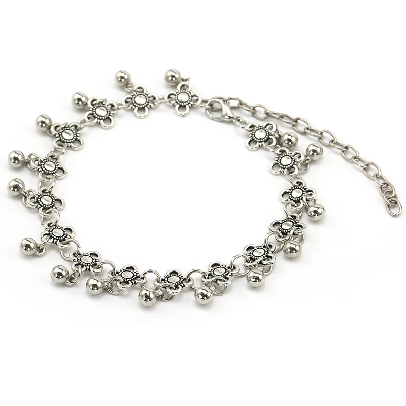 Новые модные богемные пляжные сандалии с колокольчиками цепочка очаровательные