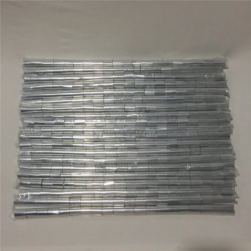Silver 1200 шт.(50 сумки* 24 шт.)/лот 2 см* 5 м ленточный стример золотого, серебряного цвета длинные пушка для конфетти бумага для пушка для конфетти пушки машины - Цвет: Silver