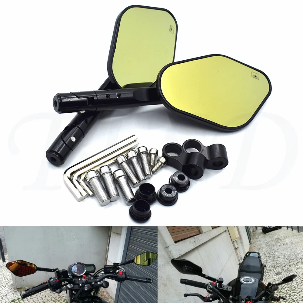 

Universal 8mm 10mm Accessories Side mirror Aluminum Motorcycle Rearview Mirror For r1200gs mt10 mt09 1290super duke r z900 MT07