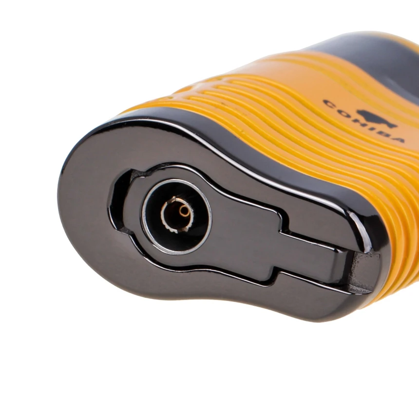Ветрозащитная Зажигалка для сигар COHIBA многоразовая Бутановая фонарь жигалка 4 струйные зажигалки с