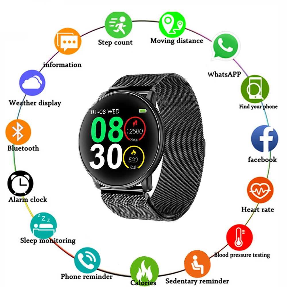 Uwatch2 Смарт часы для Andriod IOS 1 33 'полный сенсорный экран IP67 25 дней в режиме ожидания