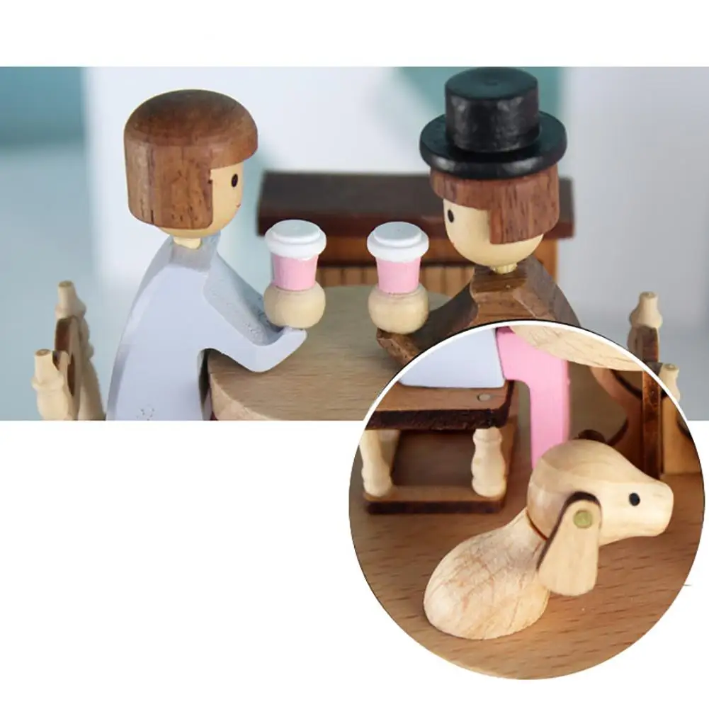 Деревянная музыкальная шкатулка творческая искусственная для подарка на день