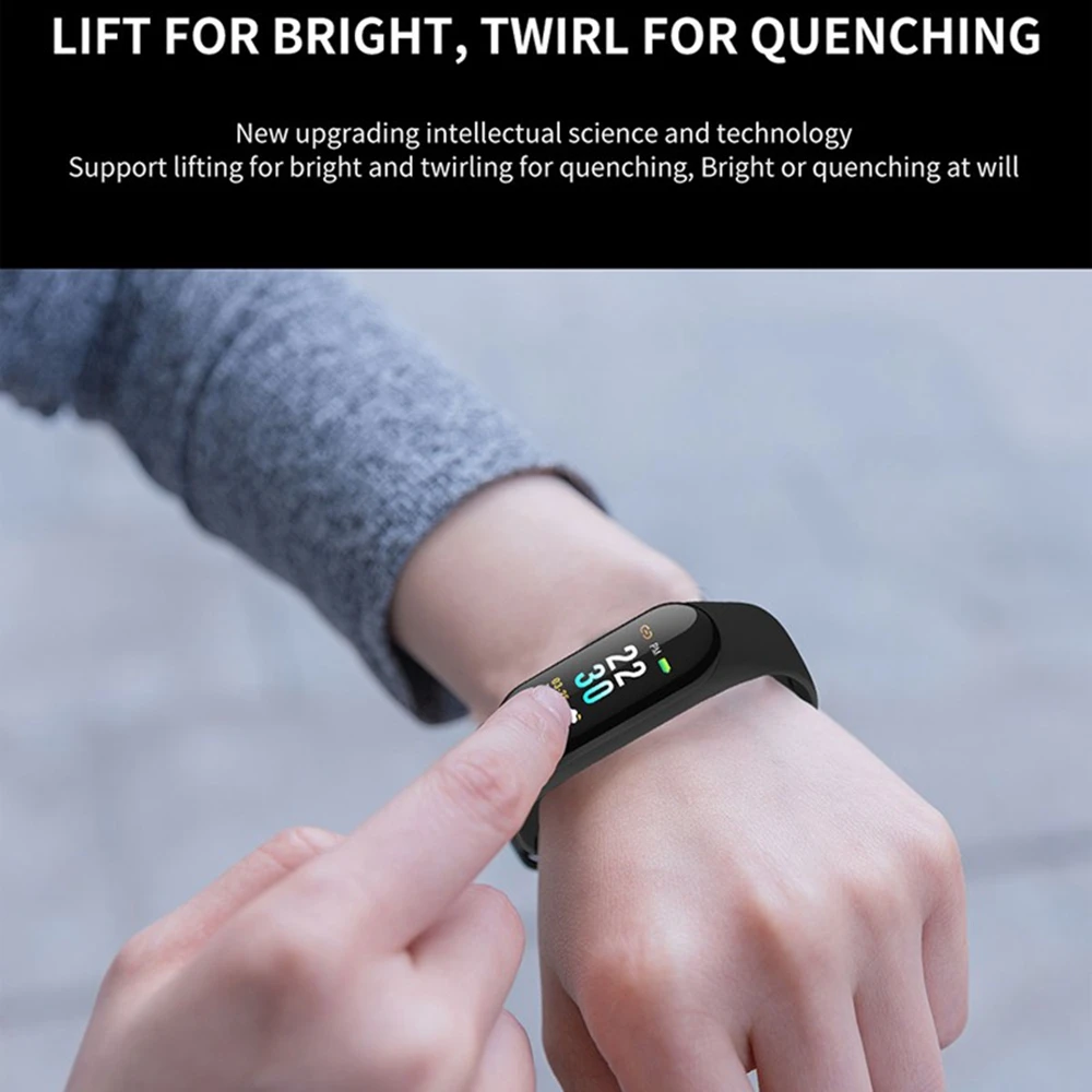 Смарт часы фитнес группа Bluetooth шагомер Cicret браслет трекер активности PK mi Band 3 2