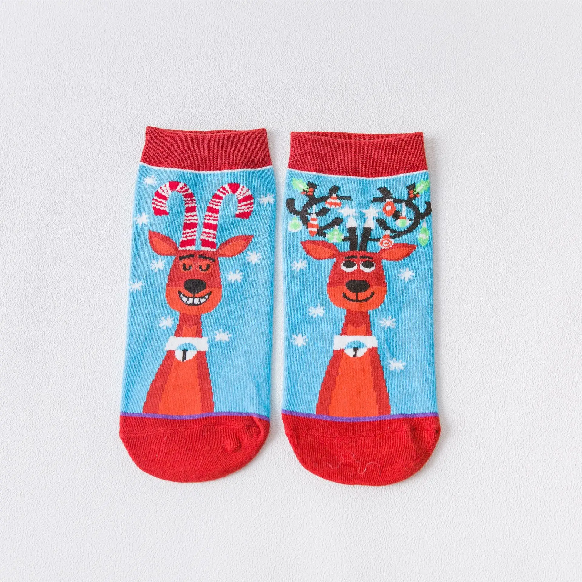 1 Популярные модные носки Harajuku с забавным рисунком из мультфильма chaussettes, женские носки с головой тыквы и лося, милые носки до щиколотки kawaii happy - Цвет: 1