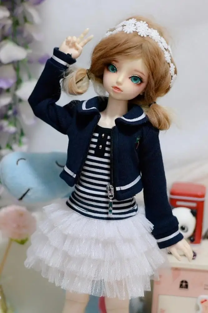 

[Wamami] 249 # Campus темно-синее пальто/футболка/платье костюм 1/6 SD DZ DOD BJD Dollfie