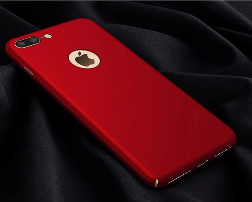 Красный Роскошные жесткие пластиковые Матовые чехлы для IPhone 6, 5S, 6s, 6plus, 6s, 5, SE, 7, 8 Plus, X, 11 Pro, Xs Max, Xr, красный чехол, PC, полное покрытие для телефона - Цвет: Красный