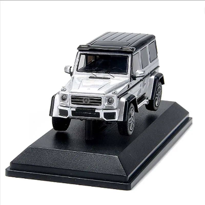 Серебристый 1/43 литые под давлением G500 G Серия 4*4 коллекция игрушечные модели машин металлические Литые внедорожные игрушки для детей - Цвет: Серебристый