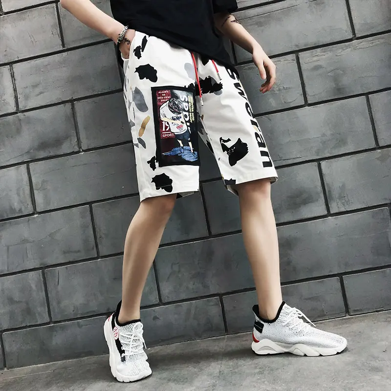 

2019 new summer fashion streetwear men cargo shorts hip hop style homme casual loose bermuda joggers shorts drop shipping LBZ54