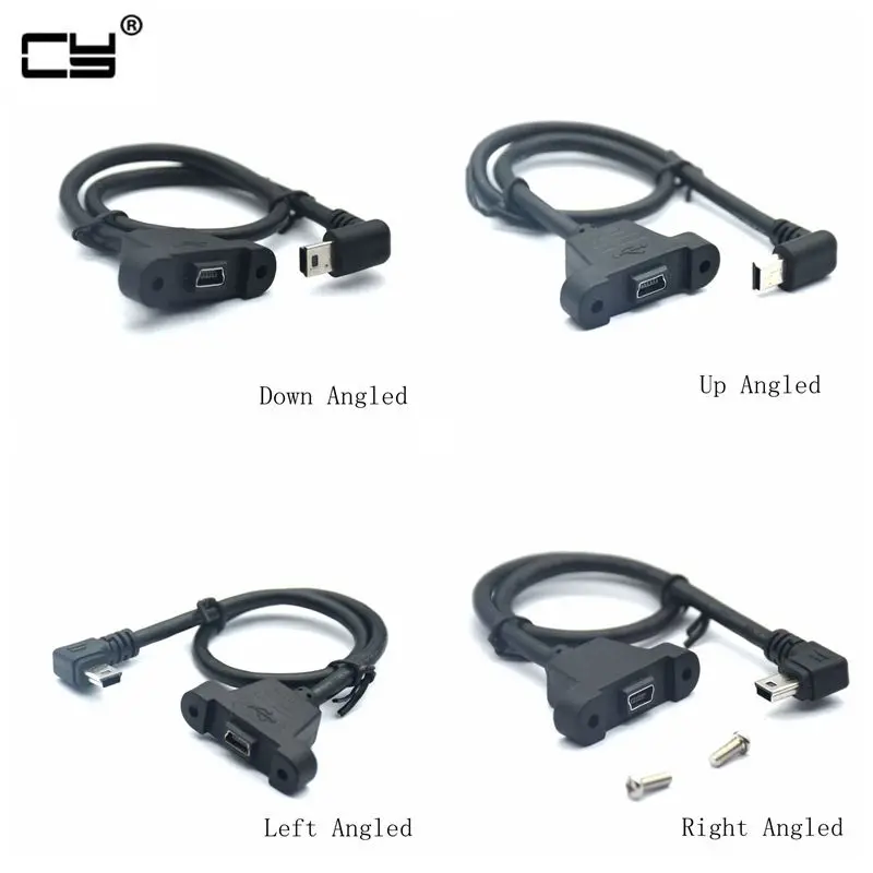 Мини кабель USB папа на Правый левый угол 90 градусов 30 см 10p|Компьютерные кабели и