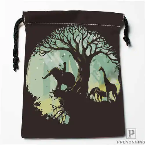 Пользовательские печати слон (1) Drawstring хозяйственные сумки дорожный мешочек для