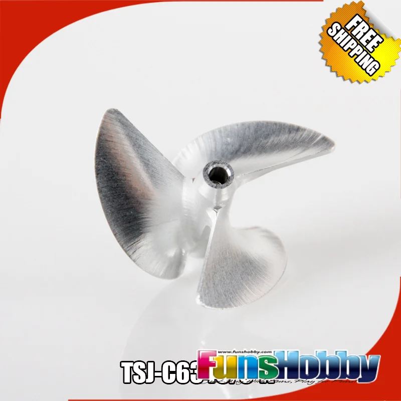 Tenshock CNC 7075 T6 3 лопастной Алюминиевый Пропеллер M4 для лодки Mono / Hydro Rc|aluminium propeller|3