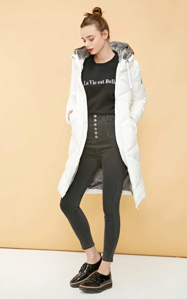 Vero Moda пуховик женский О товаре Новинка Верхняя одежда с капюшоном съемные рукава шнурок длинный пуховик | 318412525