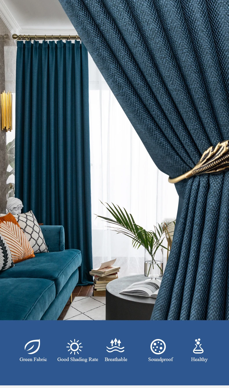 MISSION Faux Linen 80%-85% затемненные плотные теплоизолированные затемненные шторы Жалюзи для спальни гостиной шторы на заказ