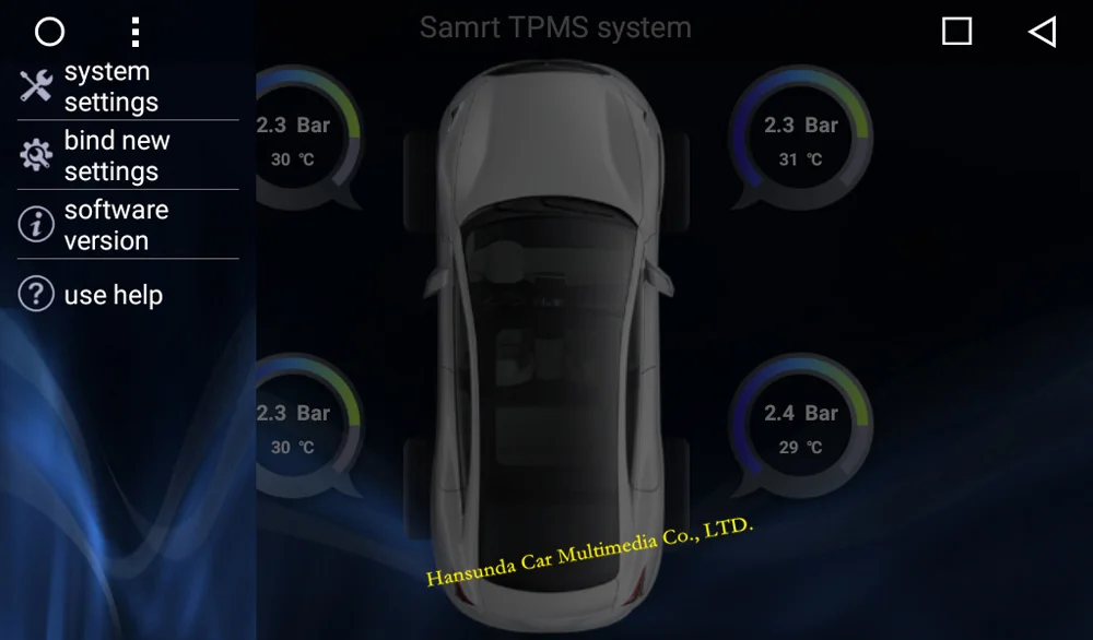 TPMS equipment для Android автомобильный dvd автомобильная система контроля давления в шинах 4 датчика сигнализация система контроля температуры в шинах