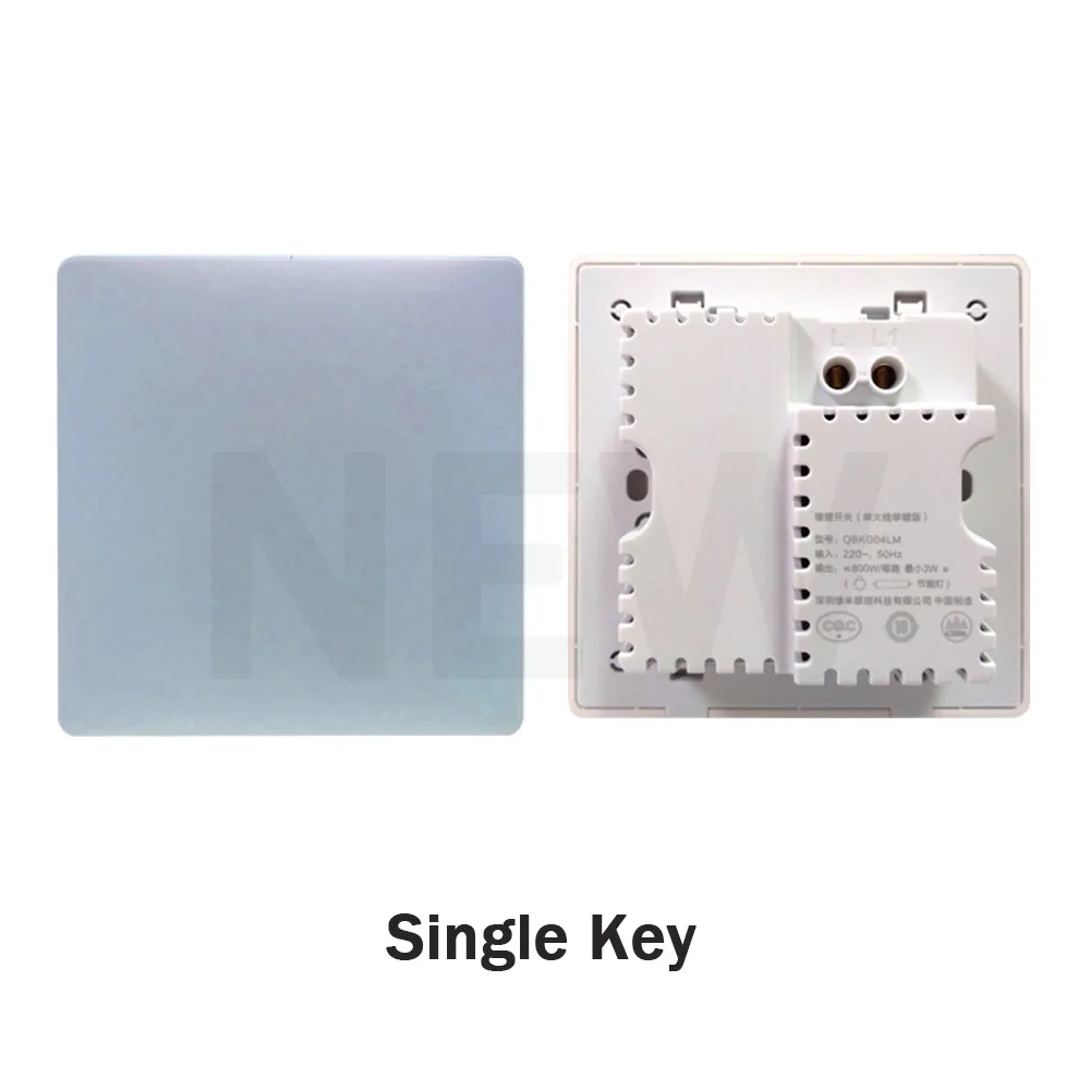 Gray single key Настенный выключатель Xiao mi Aqara, версия ZigBee, умный светильник, подключение к mi APP, пульт дистанционного управления, умный дом - Цвет: Gray single key