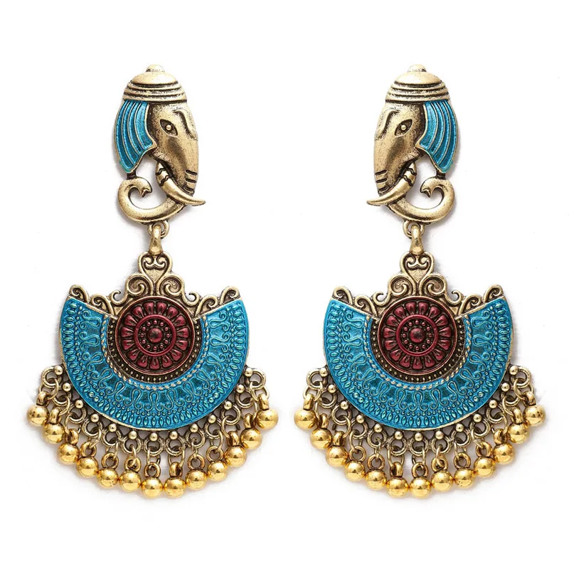 Индийские цыганские ювелирные изделия Jhumka бронзовые винтажные Этнические