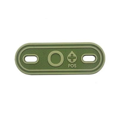 GREEN O Командные спортивные сувениры 3D ПВХ A+ B+ AB+ O+ положительный тип крови группа патчи тег тактический военный Резиновый значок тег для сумки обувь - Цвет: GREEN O