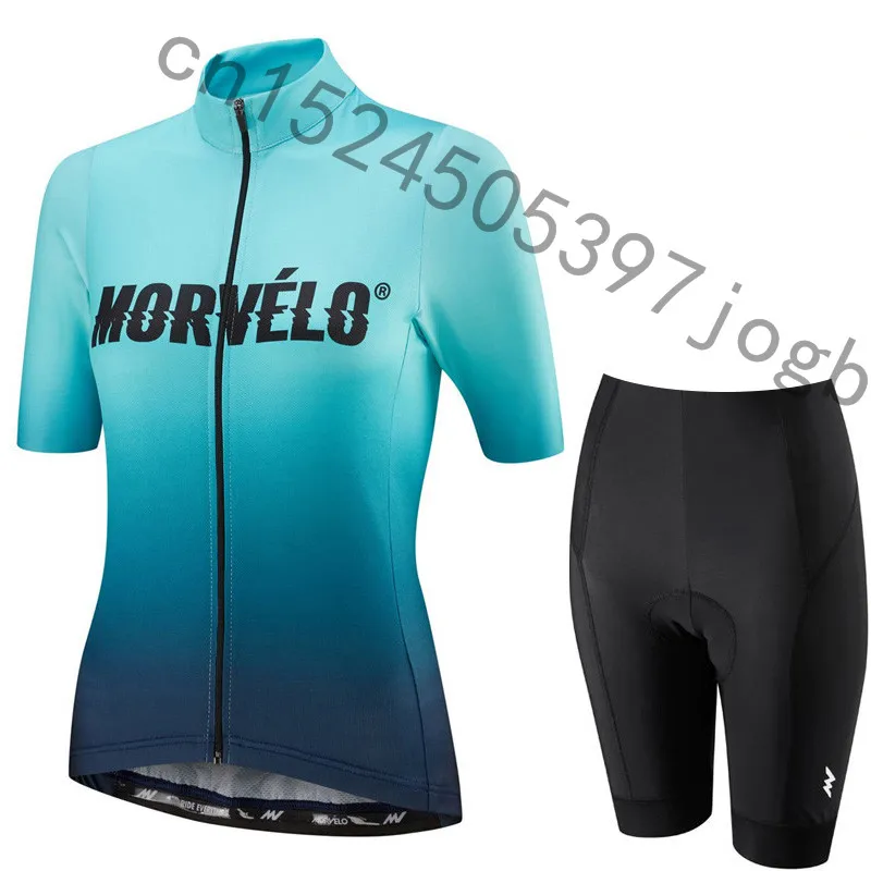 16 Morvelo для женщин короткий рукав Велоспорт Джерси Pro велосипед Костюмы Шорты для рубашка комплект MTB велосипедный спорт одежда ropa ciclismo 9D Гел - Цвет: 16