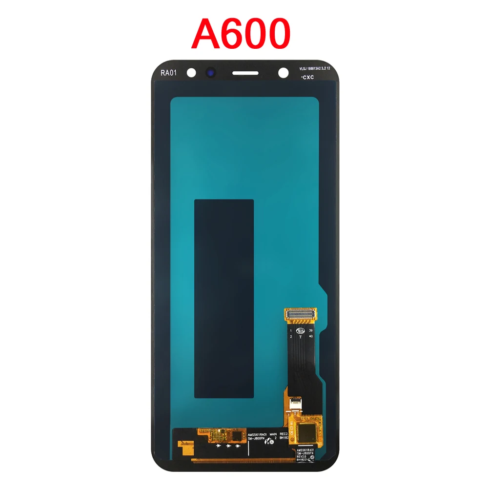 Супер AMOLED ЖК-дисплей для samsung Galaxy A6/A6 Plus A6+ A600F A600FN A605 A605F сенсорный экран в сборе запасные части