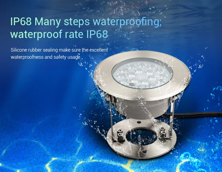 Milight 9 Вт 15 Вт 27 Вт IP68 свет RGB для использования в грунтовых водах+ CCT подводный светильник Настенный 27 Вт RGB+ CCT PAR56 Светодиодный свет бассейна 433 МГц