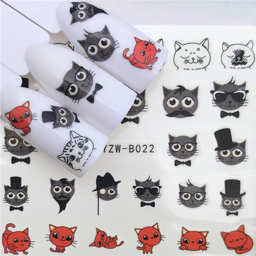 1 шт. милые животные Кошка Сова растение Одуванчик природный пейзаж дизайн ногтей