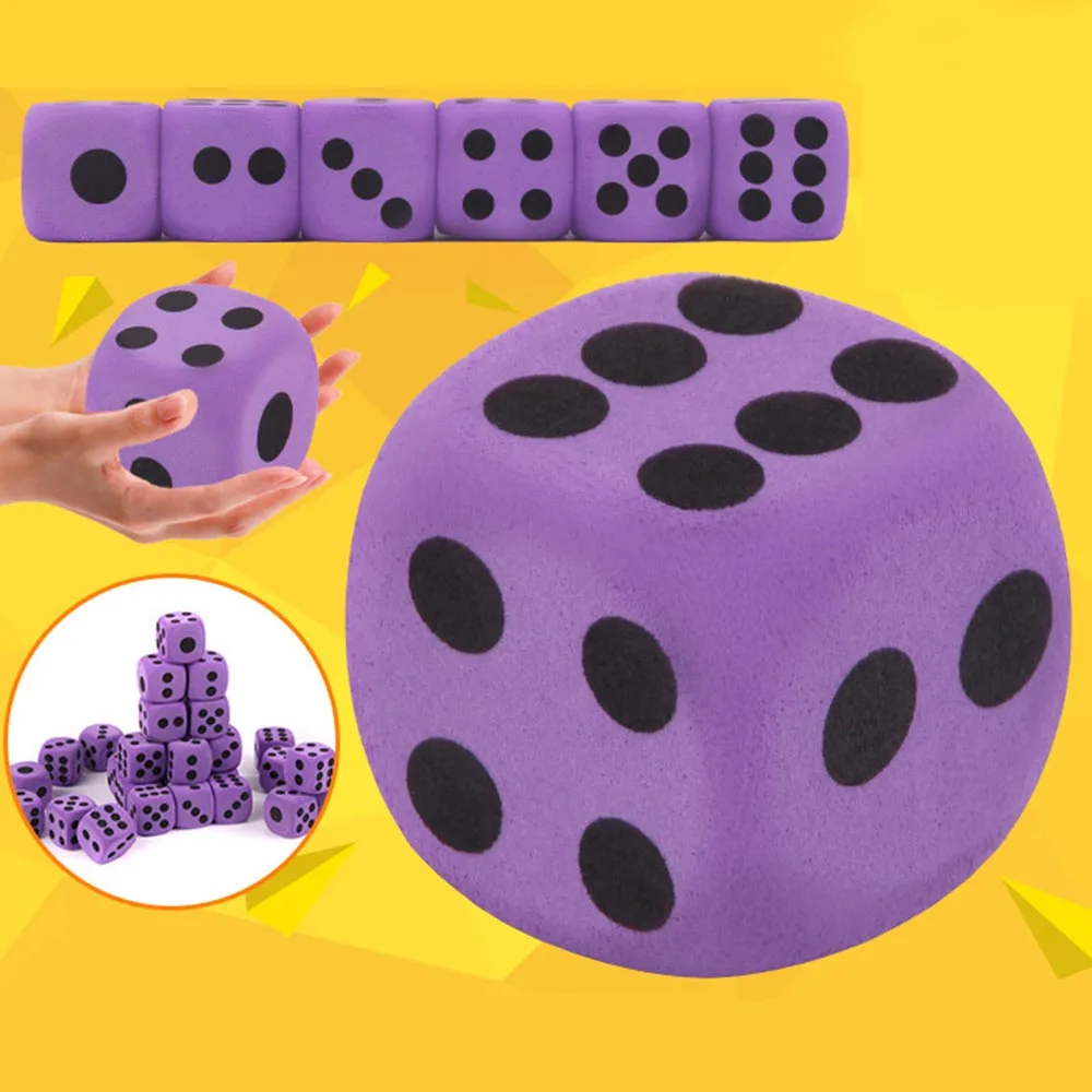 Большие игральные кости из пенопласта EVA развлекательные с номером игрушки для