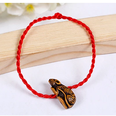 MANGOSKY красная веревка браслет с животным Двенадцать китайских знаков зодиака