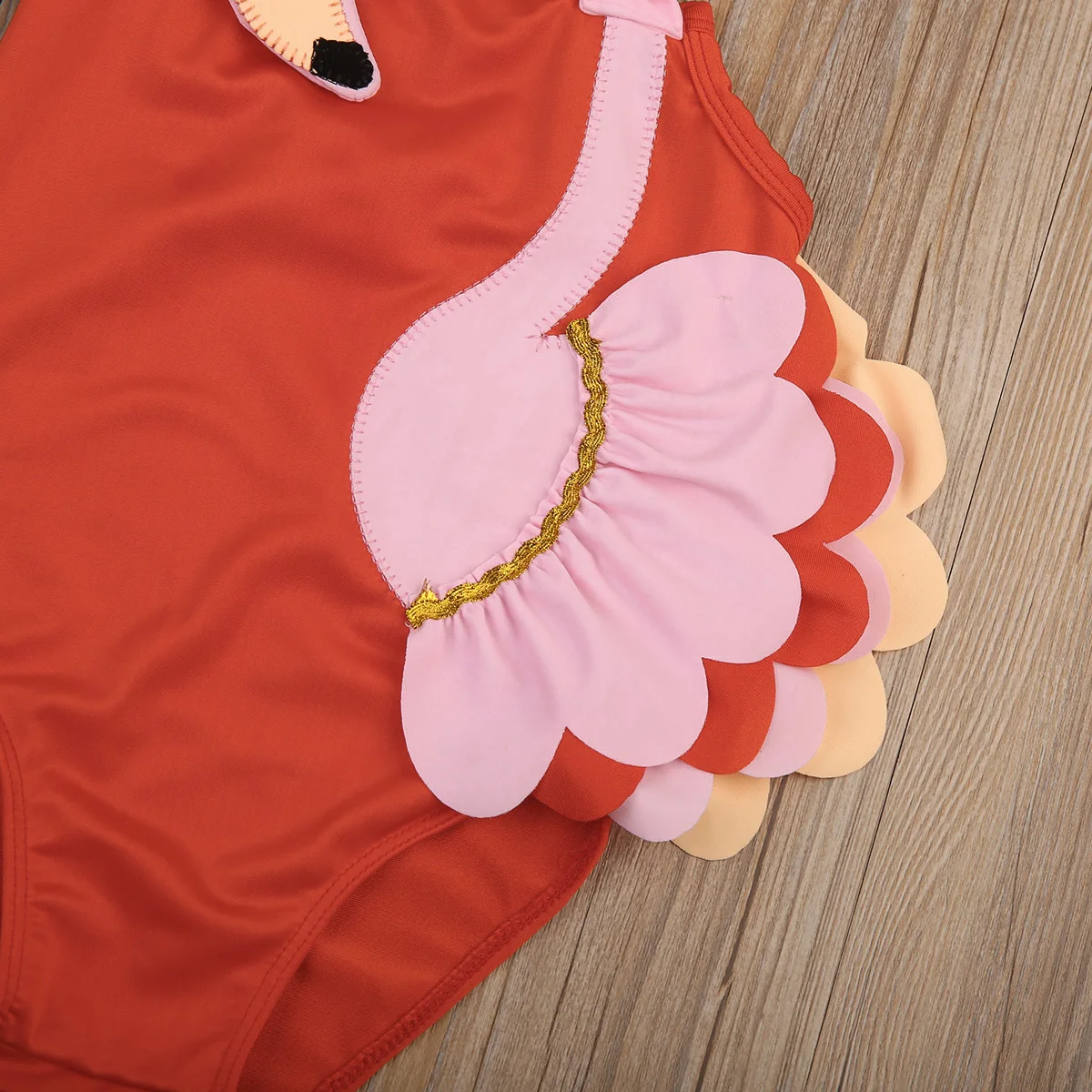 Новейший милый купальник для маленьких девочек 3D боди с изображениями фламинго