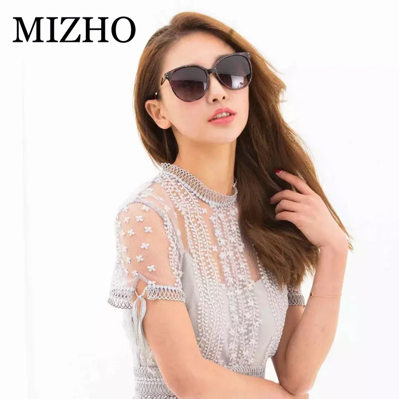 MIZHO, антибликовые очки, маленькие солнцезащитные очки для женщин, поляризационные, Ретро стиль, 22 г, светильник, вес, солнцезащитные очки, бренд, дизайн