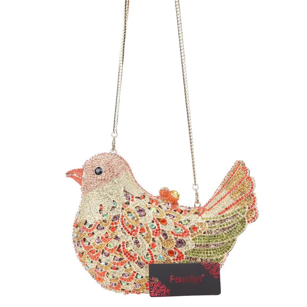 Fawziya клатч с птицей сумки для женщин вечерняя сумка Жесткий Чехол со стразами|clutch