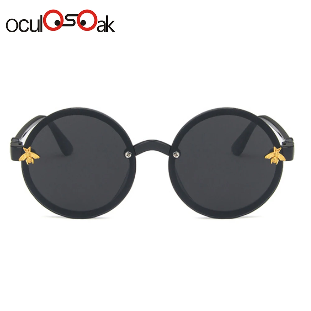 Oculosoak модные брендовые Детские солнцезащитные очки черные Ретро детские с УФ