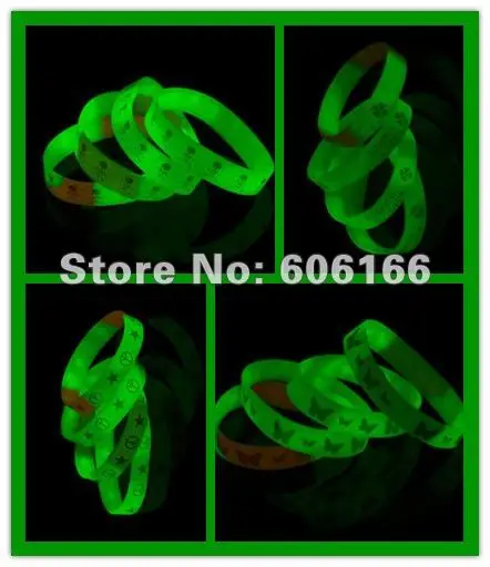 

Wholesale 100pc Mixed 12mm Multicolor Sport Silicone Wristband Bracelet Luminescent Bracelets Fashion Jewelry