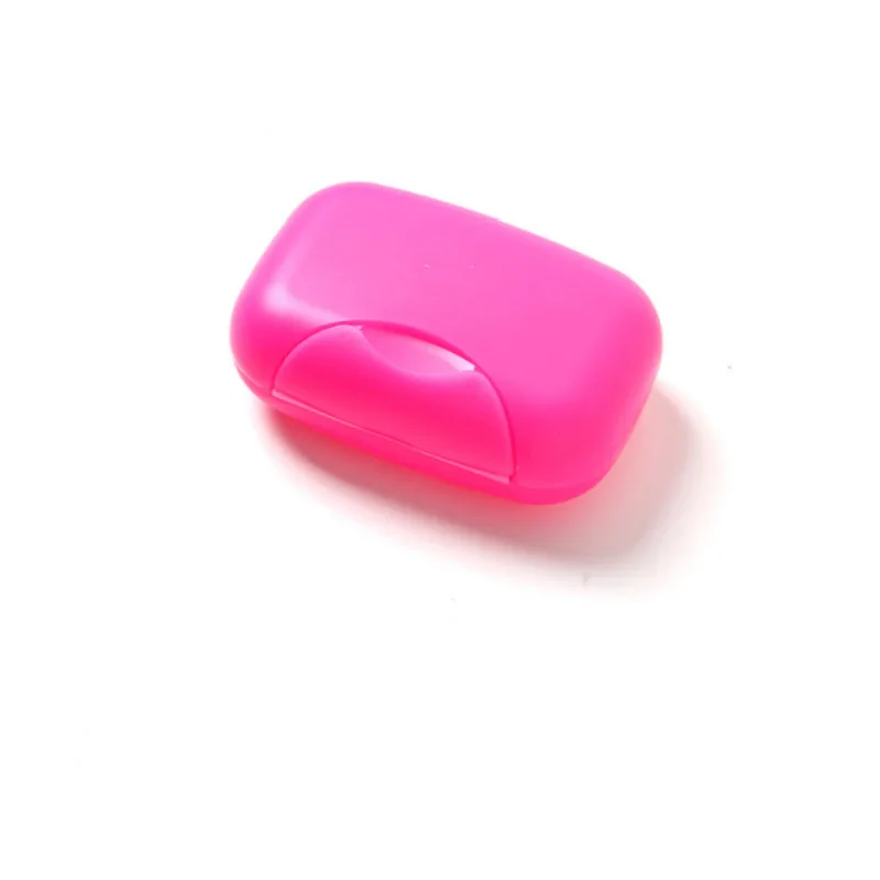 Travel Portable Creative Disposable Boxed Soap Paper Slice Sheets Mini Paper Soap Travel Hiking Container Soap Box - Цвет: rosered-l