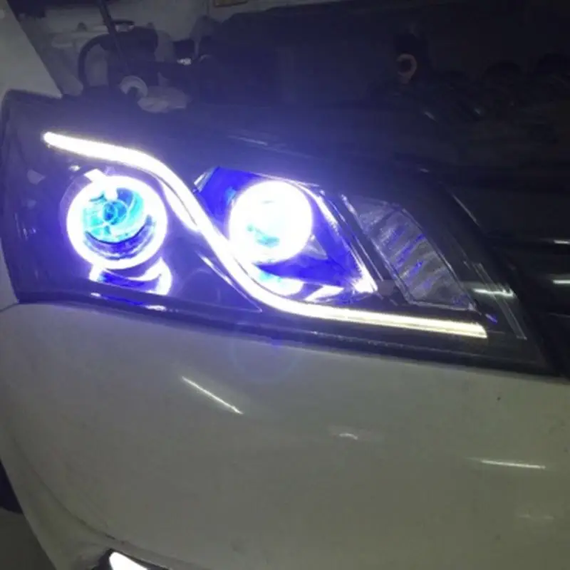 Для Geely new Emgrand 7, EC7, EC715, EC718, Emgrand7, E7, автомобильная Модифицированная фара с ангельскими глазами, глазами демона, линзами, ксеноновыми лампами