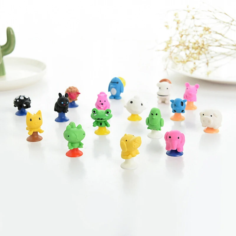 2 шт./лот экшн-фигурки животных из мультфильма маленький монстр-присоска на