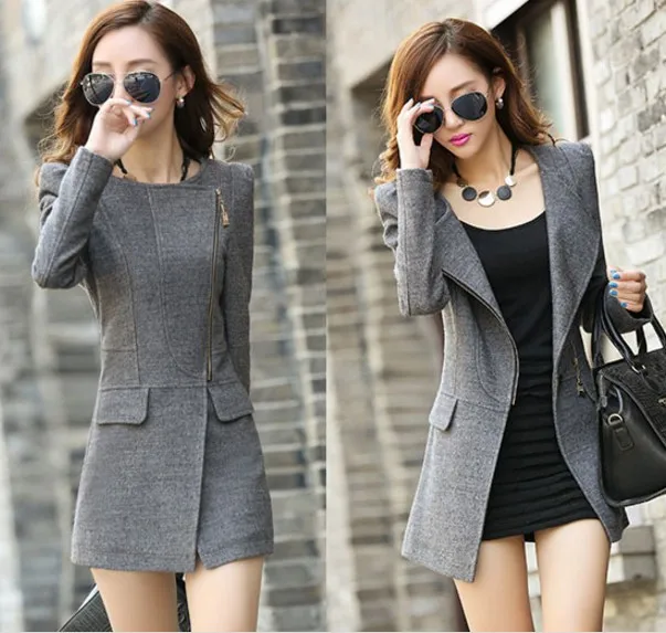 Женское зимнее шерстяное пальто на молнии лоскутное и куртка модная верхняя