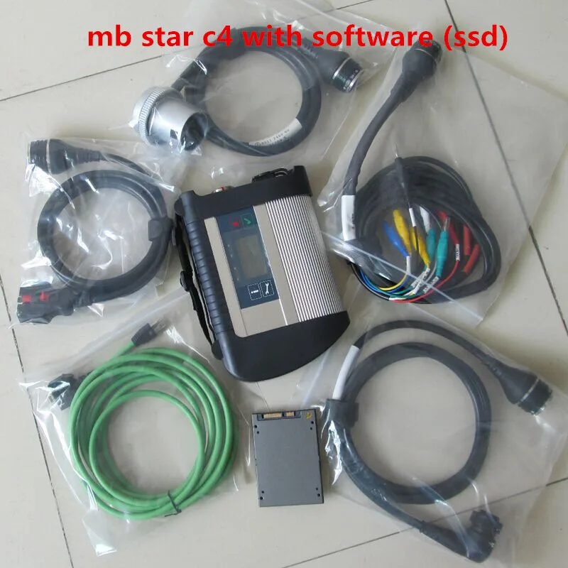 OBD2 сканер MB STAR C4 с DTS инженерное программное обеспечение HDD в военном ноутбуке CF52 i5 4gb для Mercedes obd автомобиля диагностические инструменты - Цвет: SD C4 with 360G SSD