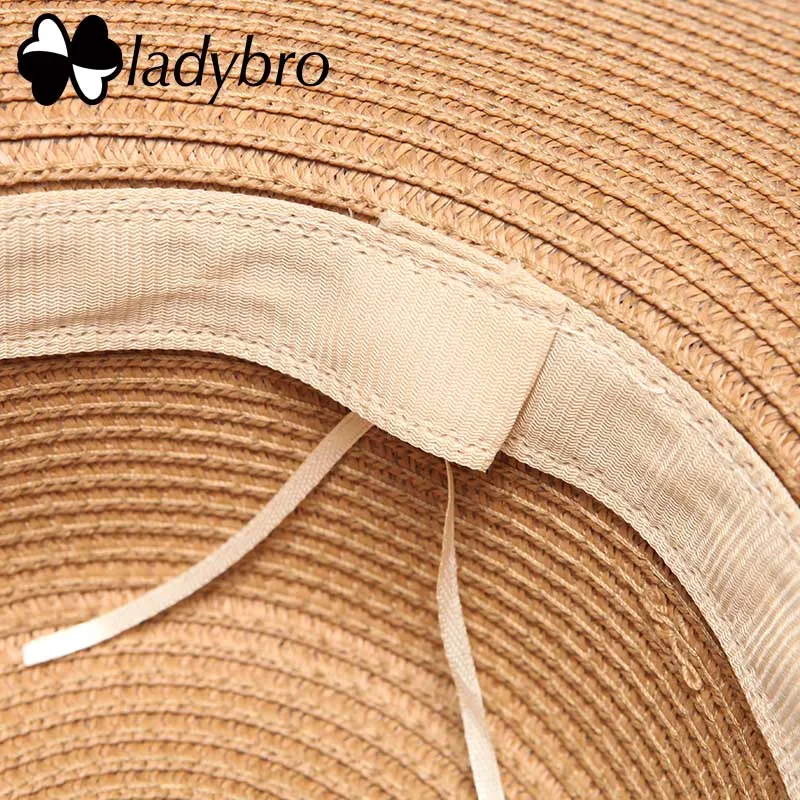 Шляпа женская Соломенная с бантом и широкими полями летняя | Аксессуары для